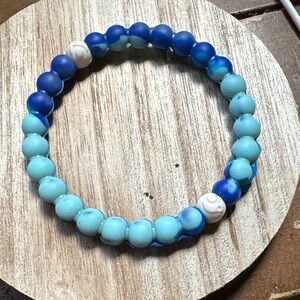 Loki Blue and Turquoise Silicone Beaded Bracelet